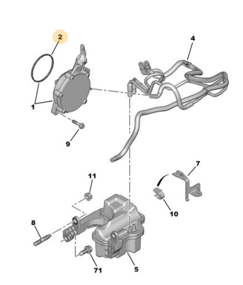 PEUGEOT 207/308/3008 07- VAKUM POMPA CONTASI OE-PSA