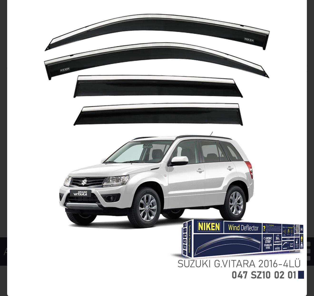 CHROME CAM RÜZGARLIĞI VİTARA 2016- NIKEN