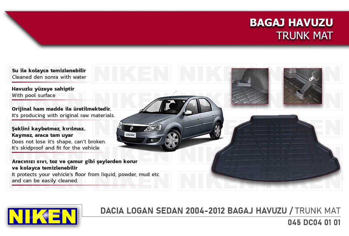 DACIA LOGAN SEDAN 2004-2012 BAGAJ HAVUZU