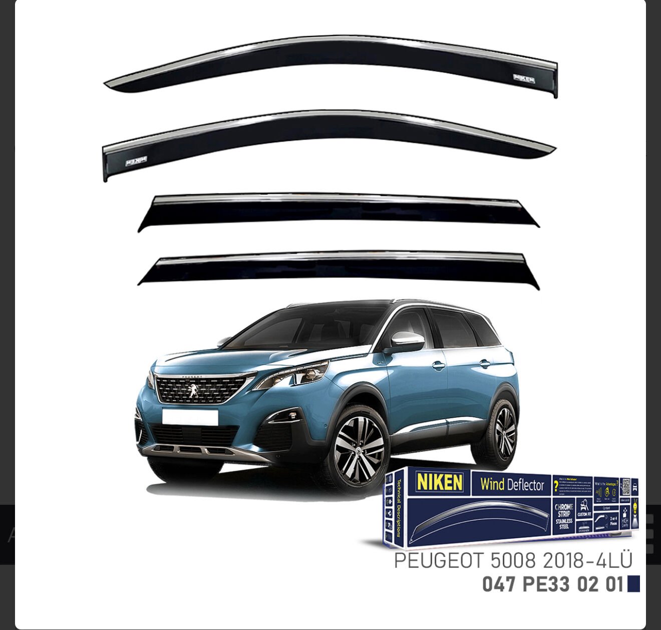 CHROME CAM RÜZGARLIĞI 5008 2018- NIKEN