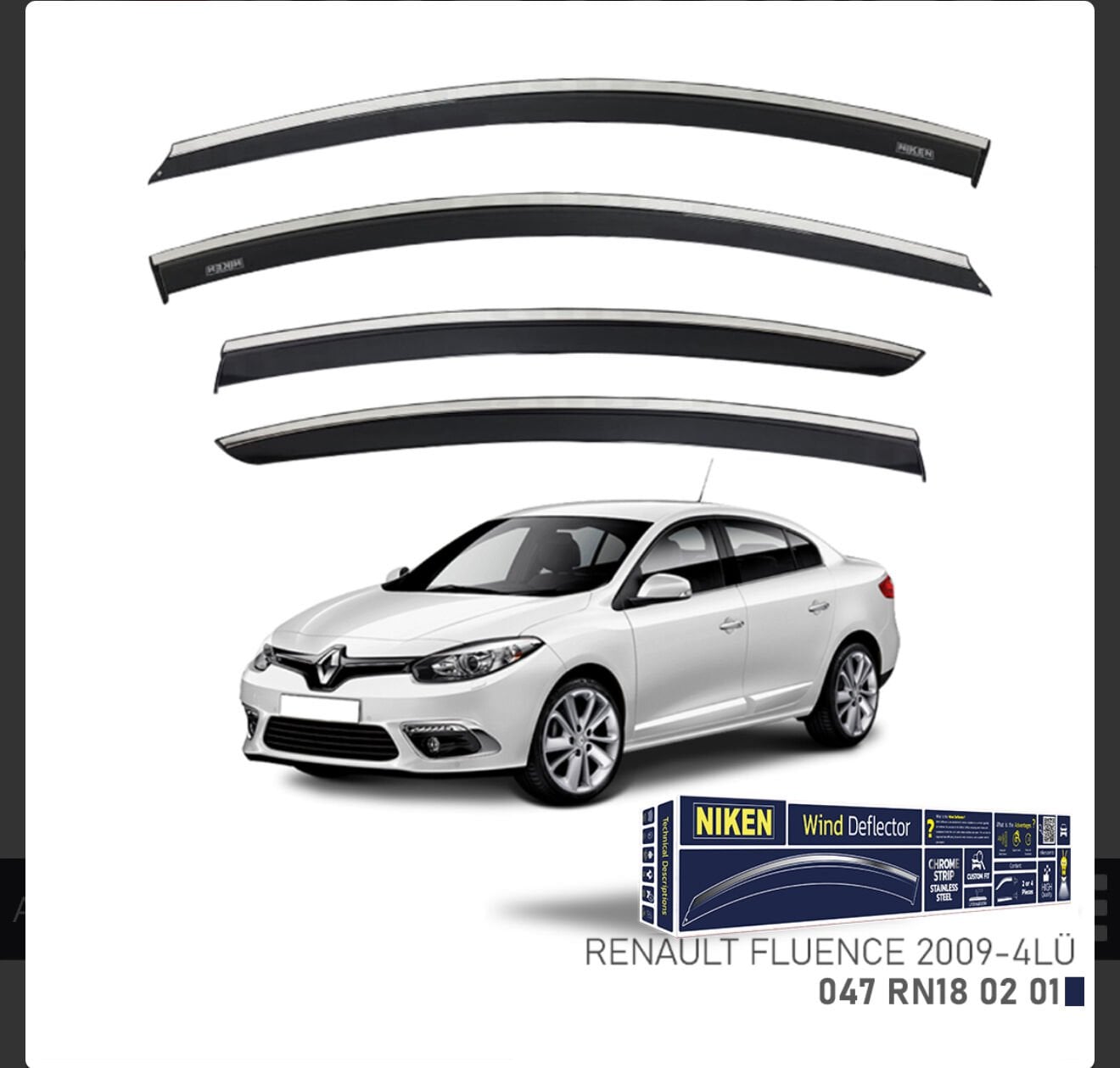 CHROME CAM RÜZGARLIĞI FLUENCE 2009- NIKEN