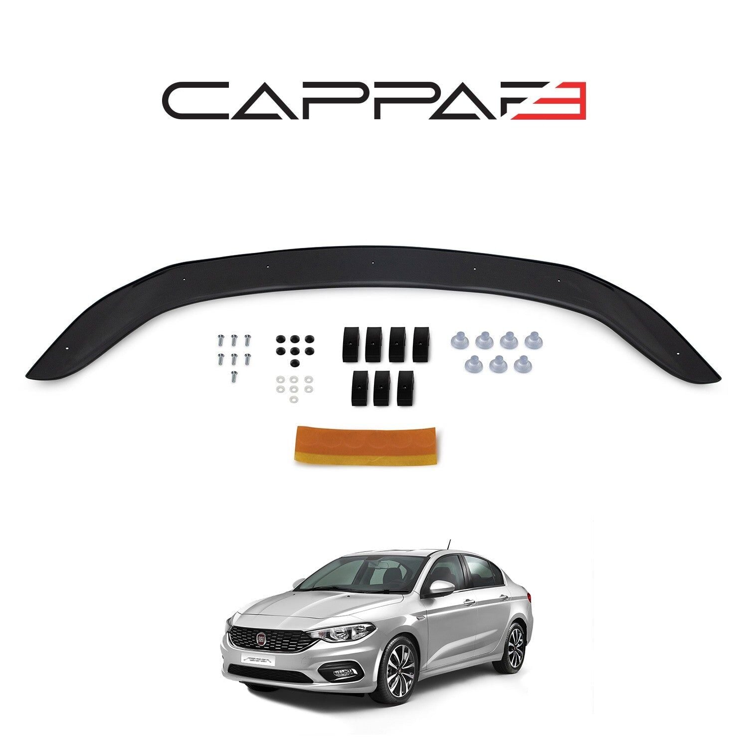 Fiat Egea 2015- Yılı ve Sonrası Uyumlu Kaput Rüzgarlığı 4mm
