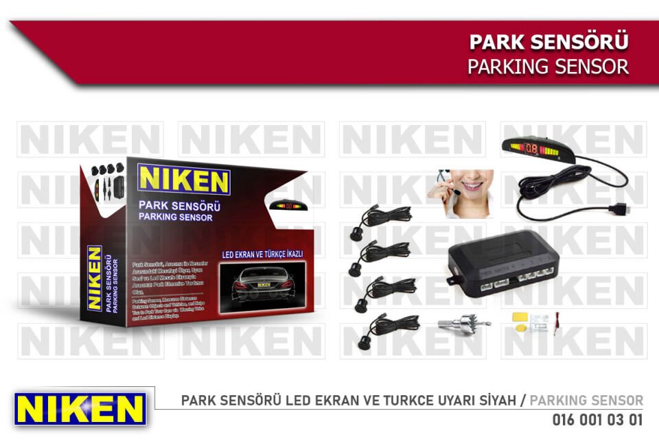 PARK SENSÖRÜ LED EKRAN VE TURKCE UYARI GRİ