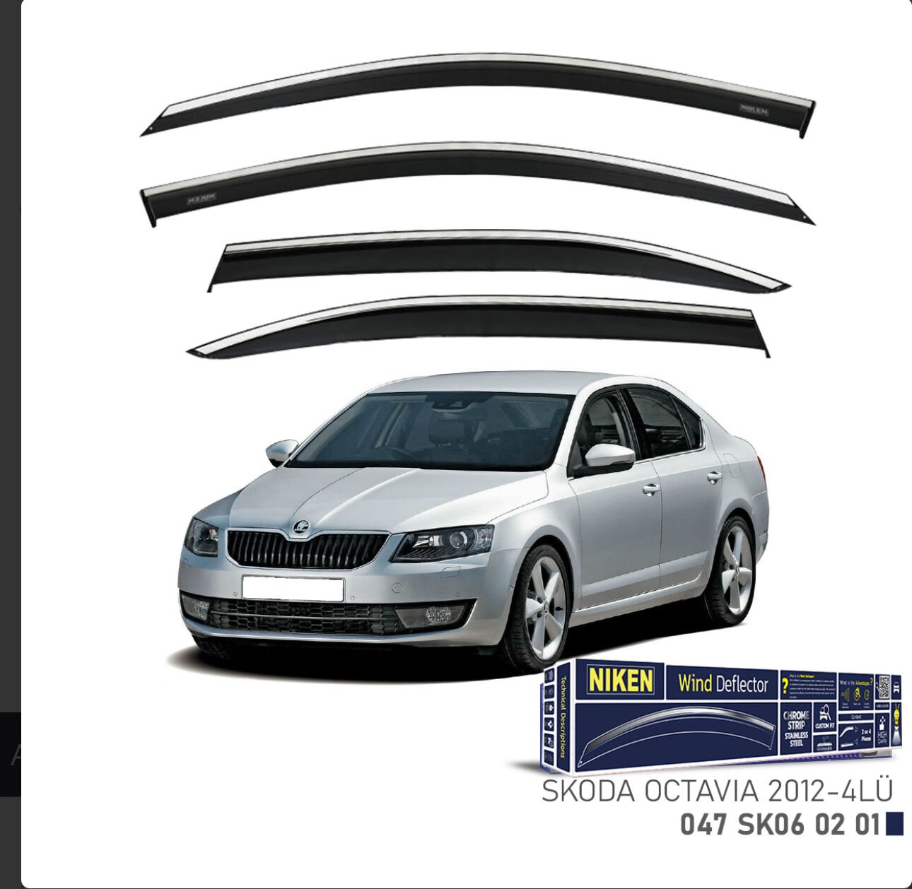 CHROME CAM RÜZGARLIĞI OCTAVIA 2013- NIKEN