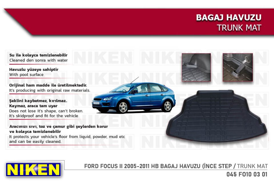 FORD FOCUS II 2005-2011 HB BAGAJ HAVUZU (İNCE STEP