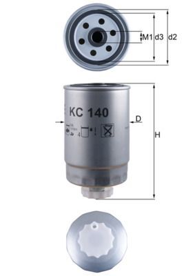 FIAT DOBLO/DUCATO/SORENTO/STAREX/H1/BOXER/ALFA 147 01- YAKIT FILTRESI 46797378 MAHLE