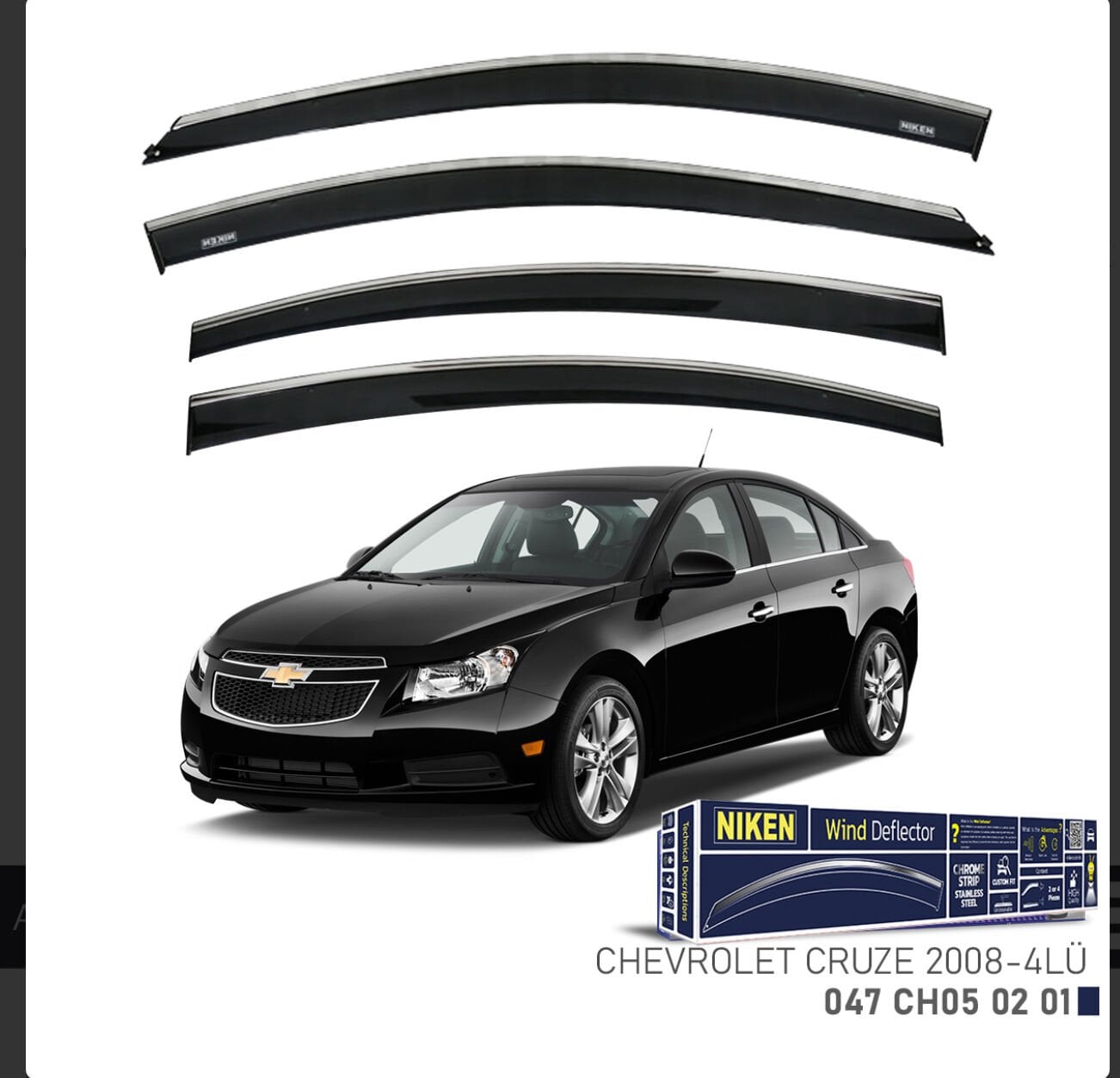 CHROME CAM RÜZGARLIĞI CRUZE 2008- NIKEN