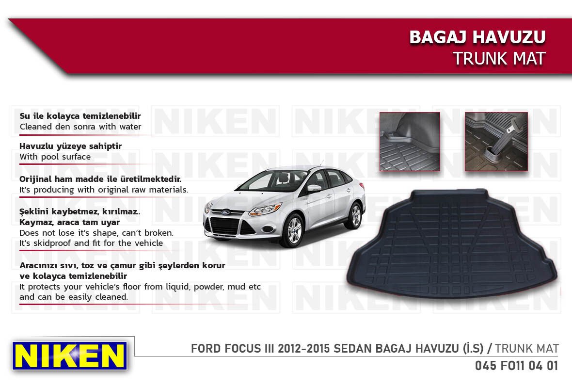 FORD FOCUS III 2012-2015 SEDAN BAGAJ HAVUZU (İ.S)