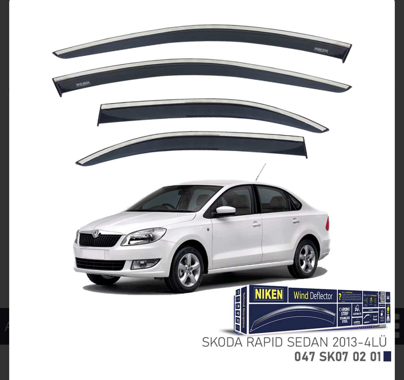 CHROME CAM RÜZGARLIĞI RAPID 2013- NIKEN