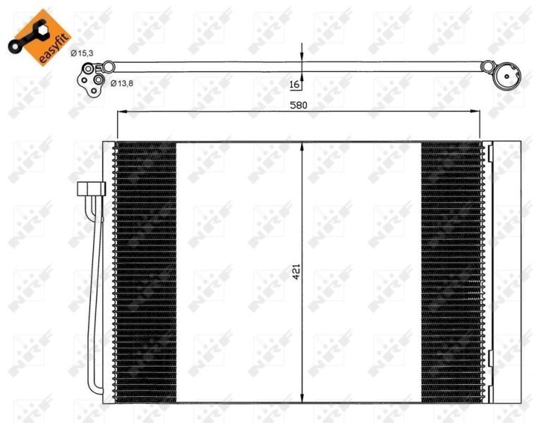 BMW E60-E61-E63-E64-E65-E66 03-10 KLIMA RADYATÖRÜ 64509122825 NRF