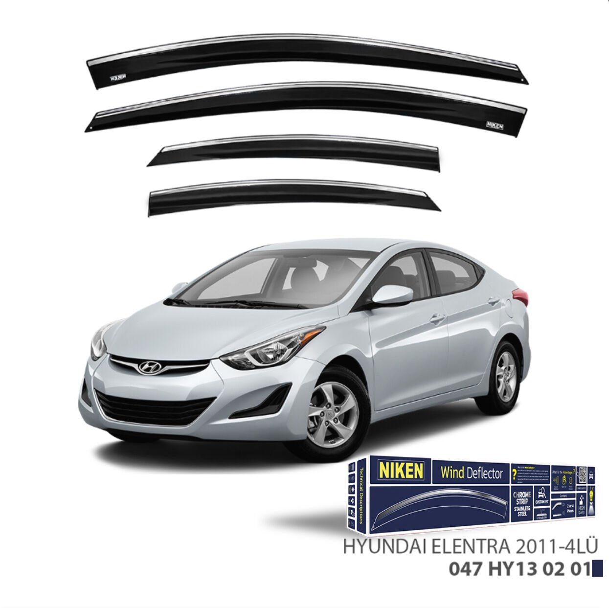 CHROME CAM RÜZGARLIĞI ELANTRA 11-15 NIKEN