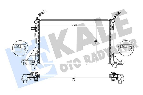 RENAULT MASTER-III-MOVANO-B 10- SU RADYATÖRÜ 2140000Q2B KALE