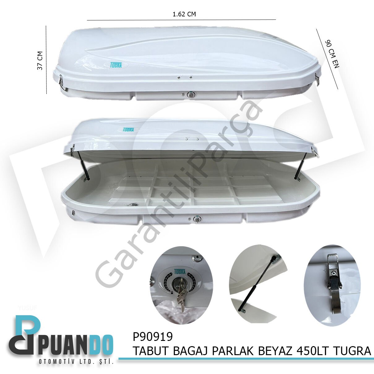 TABUT BAGAJ PARLAK BEYAZ 450LT TUGRA