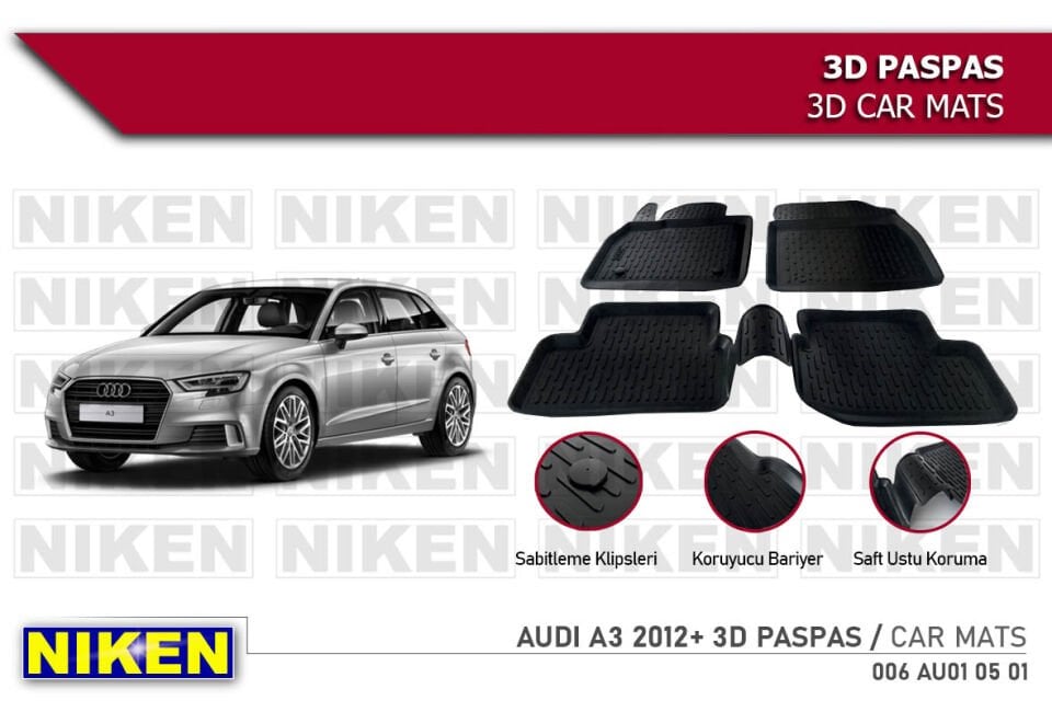 AUDI A3 HB 2012- 3D PASPAS