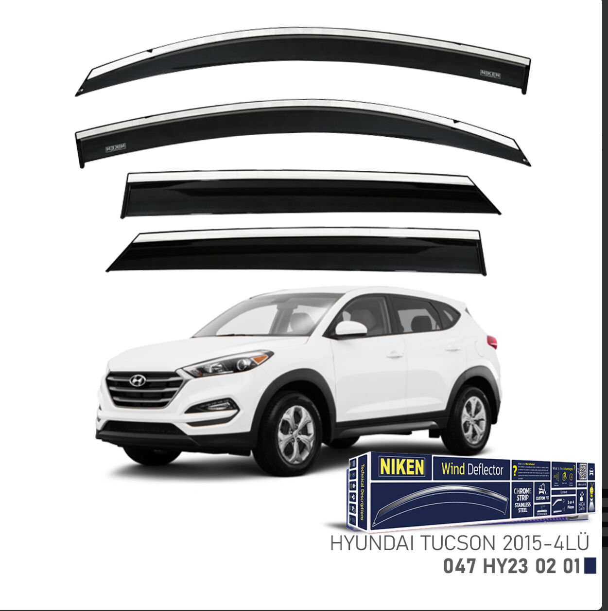 CHROME CAM RÜZGARLIĞI TUSCON 2015- NIKEN