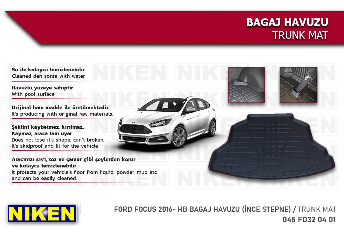 FORD FOCUS 2016- HB BAGAJ HAVUZU (İNCE STEPNE)