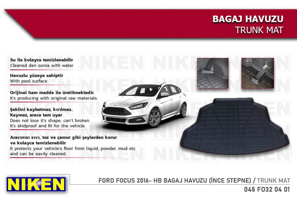 FORD FOCUS 2016- HB BAGAJ HAVUZU (İNCE STEPNE)