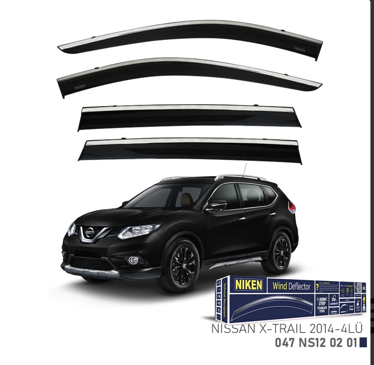 CHROME CAM RÜZGARLIĞI X-TRAİL 2014- NIKEN
