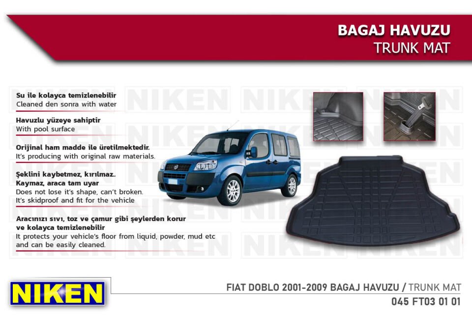 FIAT DOBLO 2001-2009 BAGAJ HAVUZU