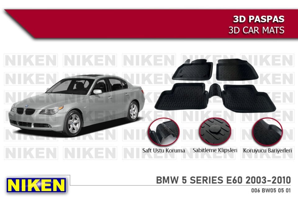 BMW 5 SERIES E60 2003-2010 3D PASPAS