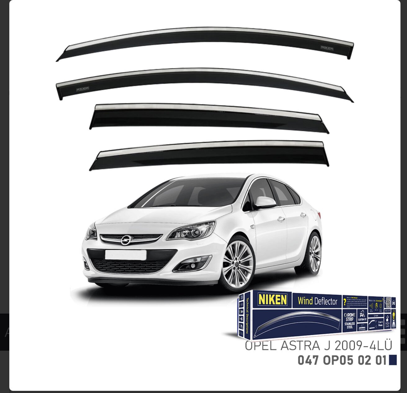 CHROME CAM RÜZGARLIĞI ASTRA J 2009- NIKEN