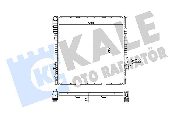 BMW X5 E53 99- SU RADYATÖRÜ 17117544669 KALE