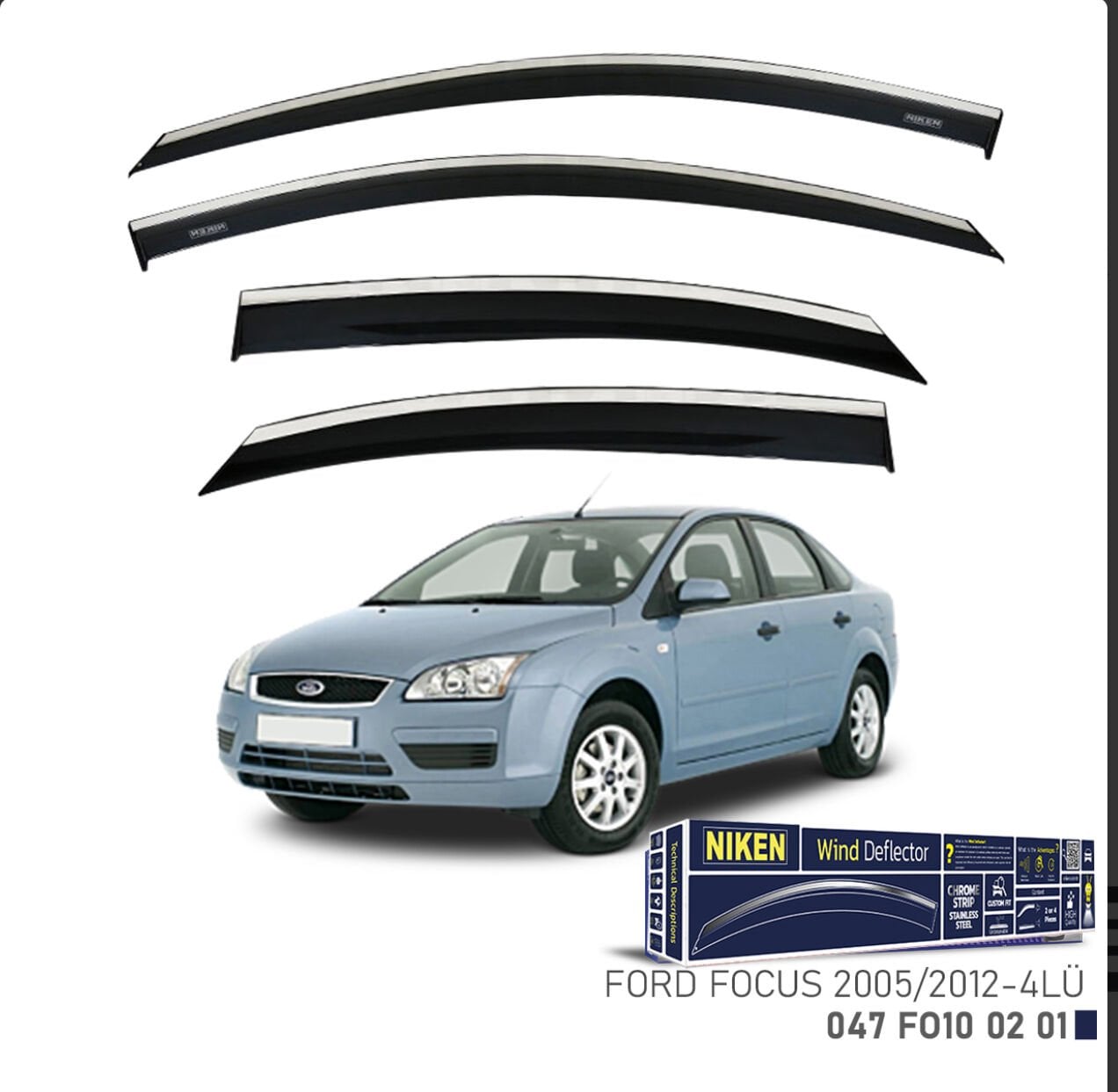 CHROME CAM RÜZGARLIĞI FOCUS 05-12 NIKEN