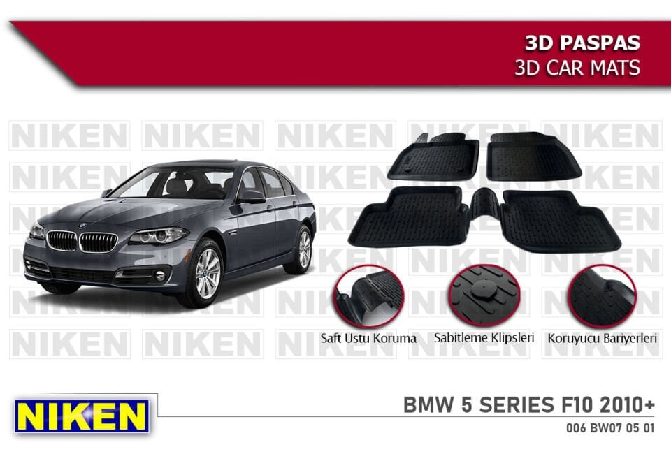 BMW 5 SERIES F10 2010- 3D PASPAS