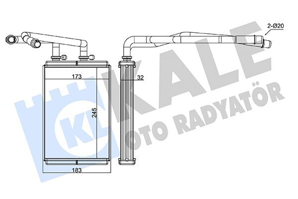 FIAT SCUDO III/EXPERT III/JUMPY III/C8/807 07- KALORIFER RADYATÖRÜ 946442038 KALE