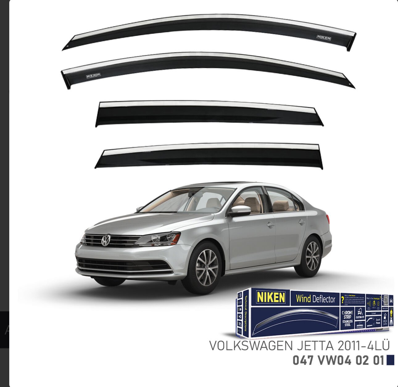 CHROME CAM RÜZGARLIĞI JETTA 2011- NIKEN