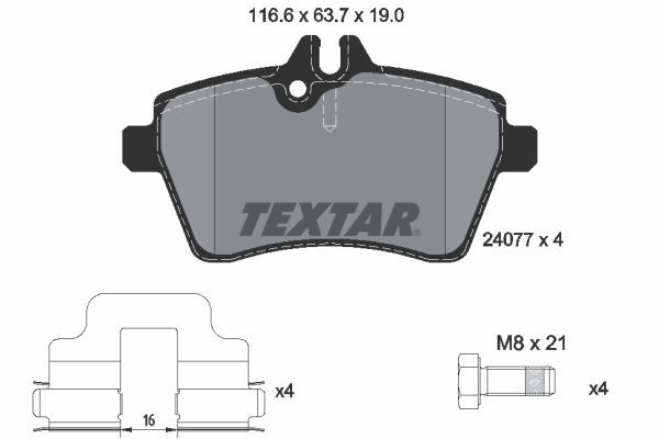 MERCEDES-BENZ W169-245 04-11 FREN BALATASI ÖN A1694202020 TEXTAR