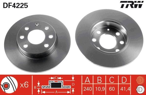 OPEL CORSA C 01-07 FREN DISKI ÖN 569020 TRW 2'li Paket