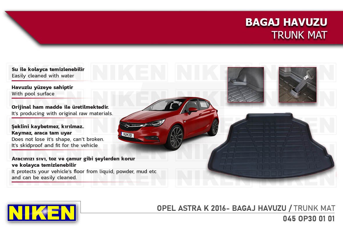 OPEL ASTRA K 2016- BAGAJ HAVUZU