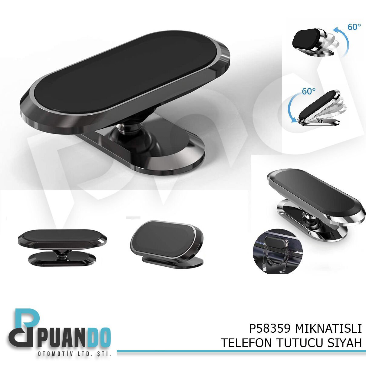 MIKNATISLI TELEFON TUTUCU SIYAH