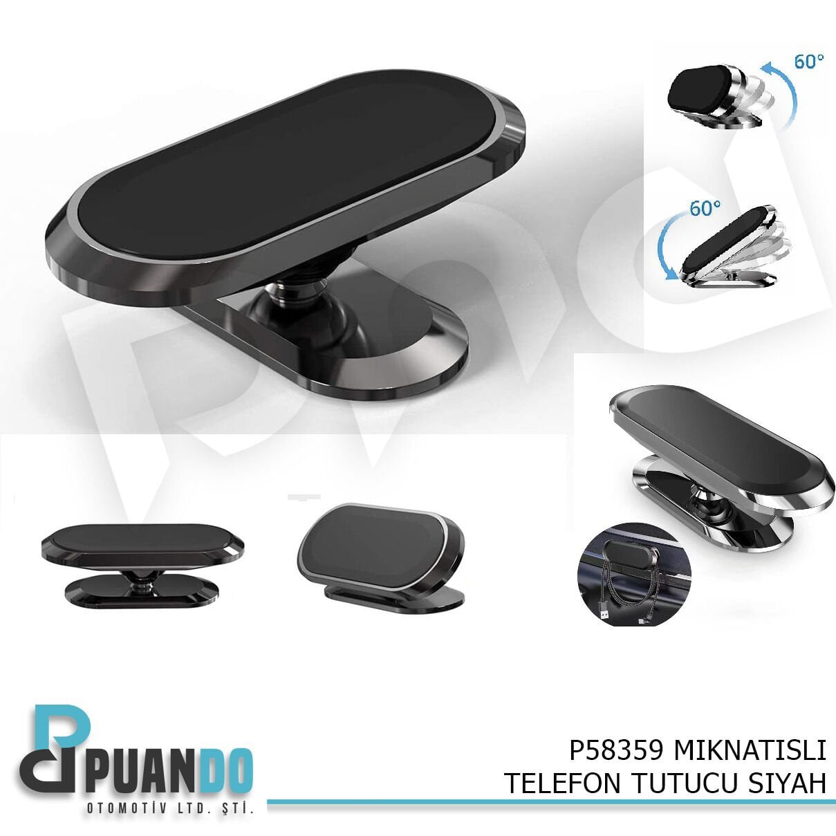 MIKNATISLI TELEFON TUTUCU SIYAH