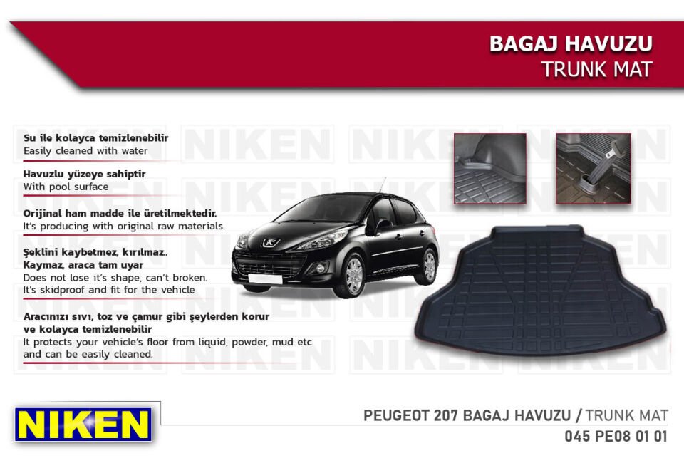 PEUGEOT 207 BAGAJ HAVUZU