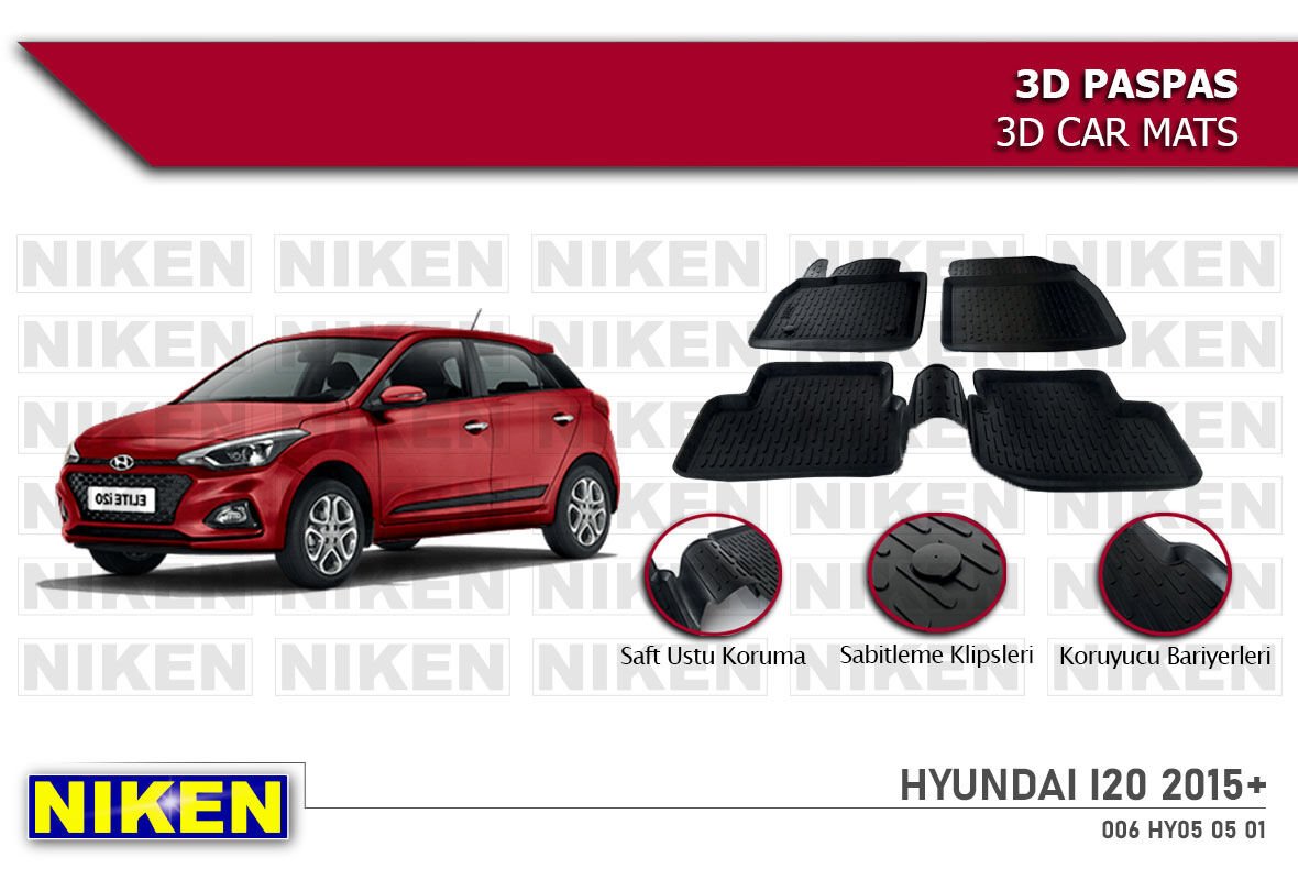 HYUNDAI ACCENT BLUE 2010- 3D PASPAS
