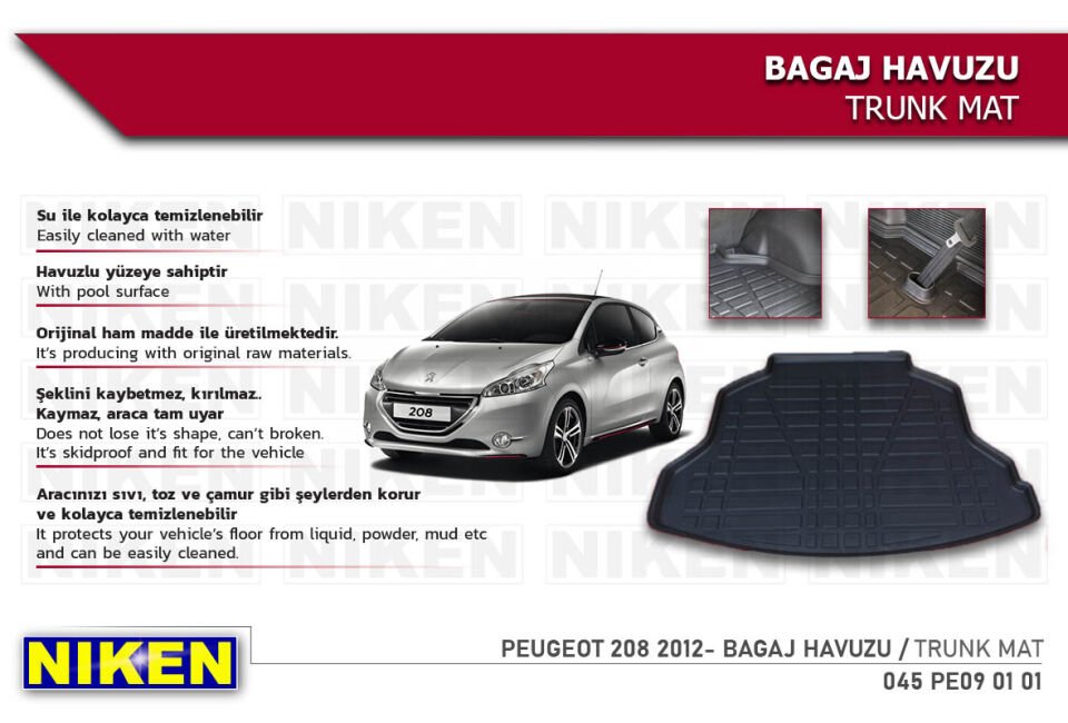 PEUGEOT 208 2012- BAGAJ HAVUZU