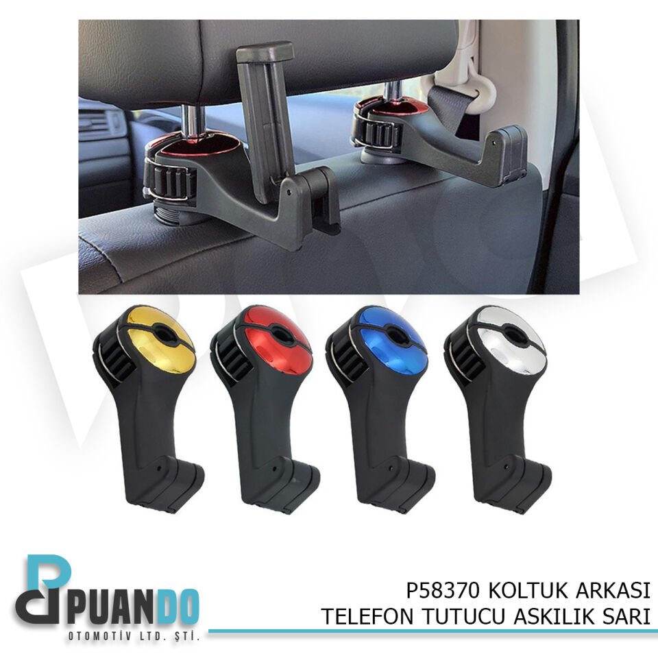 KOLTUK ARKASI TELEFON TUTUCU ASKILIK SARI
