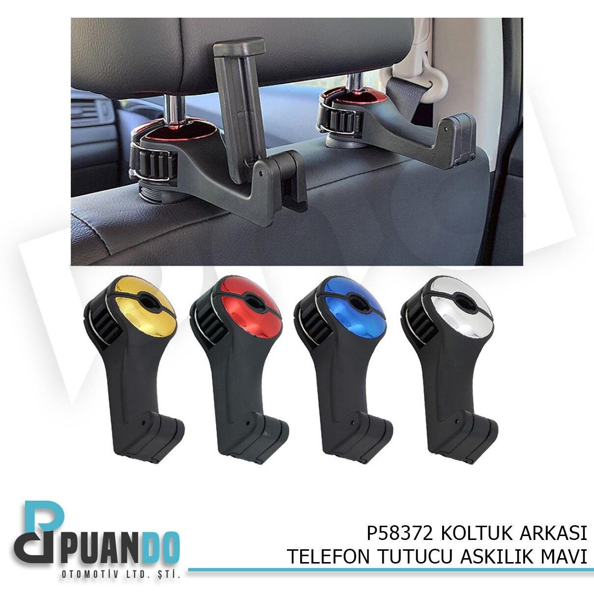 KOLTUK ARKASI TELEFON TUTUCU ASKILIK MAVI