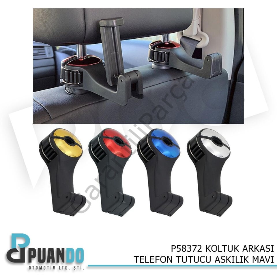 KOLTUK ARKASI TELEFON TUTUCU ASKILIK MAVI