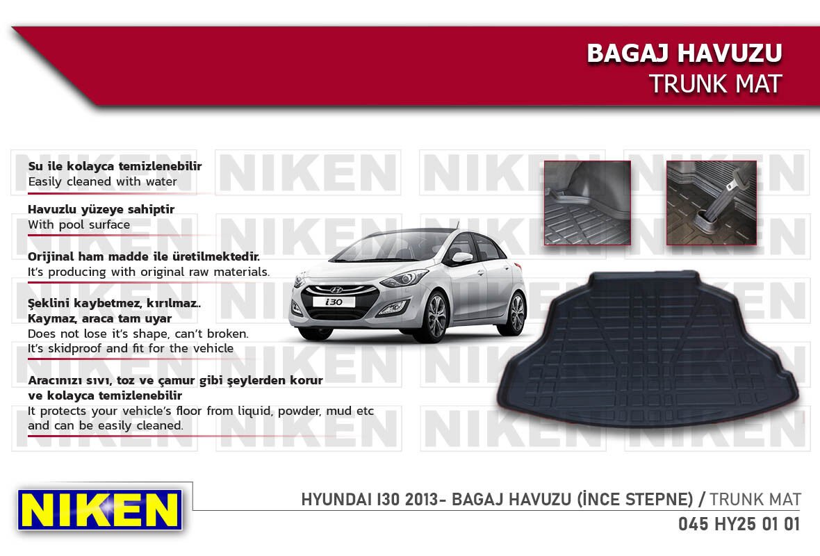 HYUNDAI I30 2013- BAGAJ HAVUZU (İNCE STEPNE)