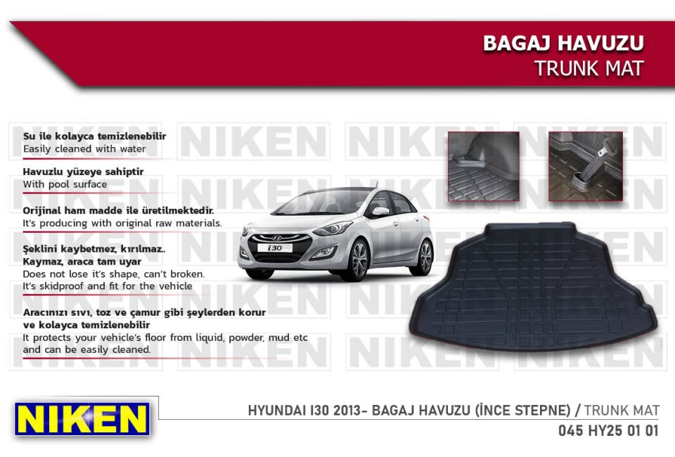 HYUNDAI I30 2013- BAGAJ HAVUZU (İNCE STEPNE)