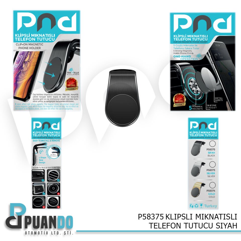 KLIPSLI MIKNATISLI TELEFON TUTUCU SIYAH