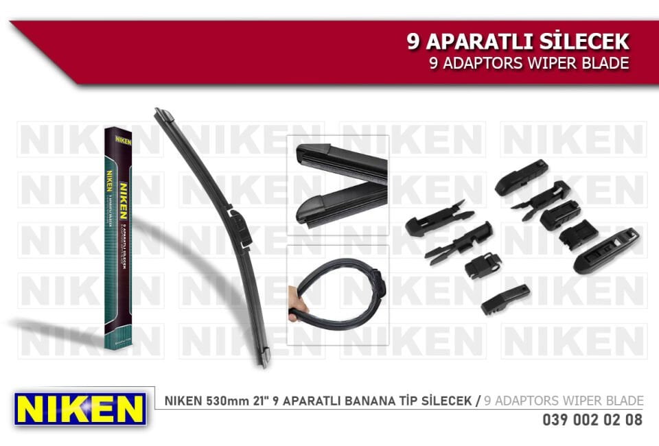 NIKEN 550mm 9 APARATLI BANANA TİP SİLECEK