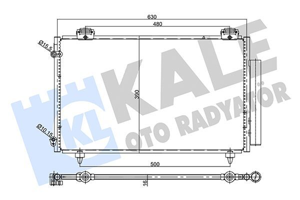 TOYOTA COROLLA (E12) 04-06 KLIMA RADYATÖRÜ 88450-02250 KALE