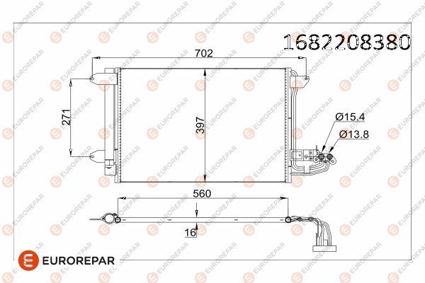 VOLKSWAGEN GOLF5-GOLF6-JETTA-A3-LEON-OCTAVIA 04-13 KLIMA RADYATÖRÜ 1K0820411Q EUROREPAR