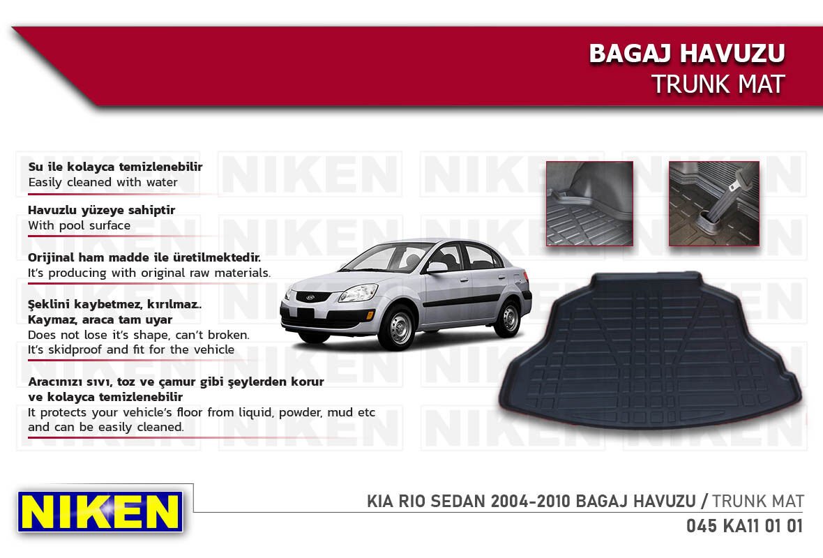 KIA RIO SEDAN 2004-2010 BAGAJ HAVUZU