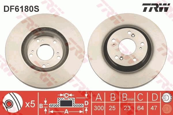 HONDA CRV (RD) : CIVIC (FN) HB 2.0 06-11 05-06 FREN DISKI ÖN 45251-SCA-E50 TRW 2'li Paket