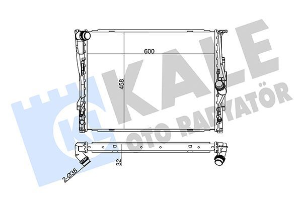 BMW E81-E82-E87-E88-E90-E91-E92-E93-X1 E84 05-15 SU RADYATÖRÜ 17117553111 KALE